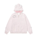 Pink Lace & Plaid Patchwork Hoodie